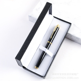 Black metal sign pen 042 sign pen suit printing logo gift box set pen gift gel pen in stock