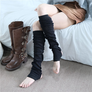Summer Thin Foot Stomping Socks Set Piled Socks Two-Wear Lazy Style Leg Set All-Match College Style Piled Breathable Socks Set Tide