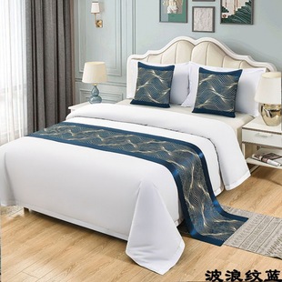 New Chinese Style Simple Homestay Hotel Home Bed Flag Bed End Towel Bed End Cushion Vivian Waugh