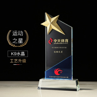 Crystal Trophy medal metal resin company annual meeting awarded children's dance Love volunteer authorization card Trophy
