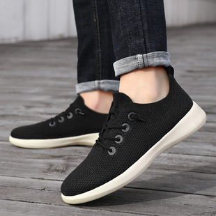 2025 Cross-border Hot Selling Couple's sneaker Lightweight Breathable Flying Weaving Casual Shoes Men's and Women's Running Shoes Foreign Trade Men's Shoes