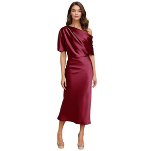 Amazon source of a generation of banquet dress shoulder-length dinner party evening dress foreign trade wedding dress
