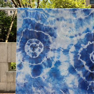 Tie-dyed Fabric Finished Products Kindergarten Huanchuang Handicraft Works Background Cloth Semi-transparent Yarn Scarf Cloth Decoration Summer