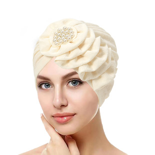 AliExpress новые четыре сезона разноцветные цветы однотонные морщинистые длинные односторонние головные уборы с аппликацией шляпа модная уличная шляпа