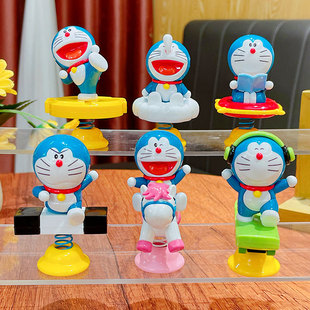Genuine Cartoon Doraemon Moved Time Rocking Music Car Ornaments Trendy Play Hand-held Home Ornaments Small Gifts