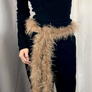 Thick Retro Hot Girl Mao Mao Belt Autumn and Winter All-match Jazz Dance Wear Stage Accessories Scarf Clothing Accessories