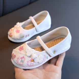 Factory Direct Girls Embroidered Shoes Ethnic Hanfu Shoes Chinese Style Horse-faced Skirt Shoes New Chinese Style Old Beijing Cloth Shoes