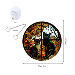 TYU100 -1.09 million Holy Festival Pumpkin Bat Acrylic Iron Chain Hanger Holiday Window Porch Decorative Pendant