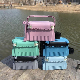 Luya Box Toolbox Thickened Accessories Double-layer Storage Box Rod Inserter Multifunctional Fishing Box Large Capacity Seatable