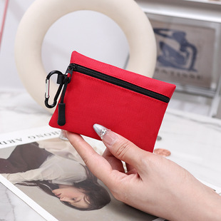 [Printable LOGO] Macaron Color Men and Women Can Hang Coin Purse Card Bag Mini Coin Headset Key Bag
