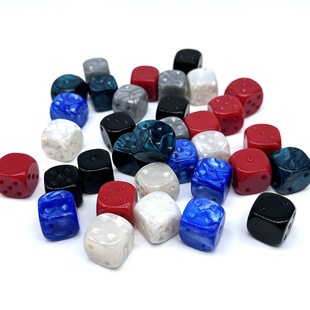 Pearl Star Dice Color One-sided Custom Logo Pattern DIY Multi-sided Dice Pendant Acrylic