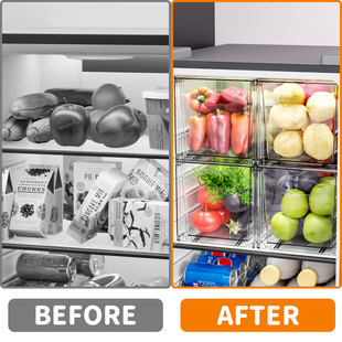 Cross-border Amazon Transparent Desktop Cosmetic Storage Box Drawer Refrigerator Stackable Multifunctional Finishing Box