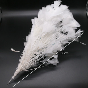 Self-produced white feather DIY handmade feather clothing accessories head jewelry accessories material hot selling products