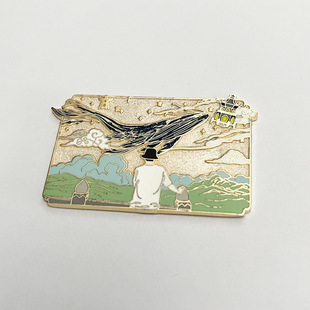 Customized Metal Paint Refrigerator Magnets for Scenic Cultural and Creative Tourism Souvenirs, Enamel Texture Refrigerator Decorative Magnets, Customized