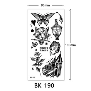 Cross-border Sketch Flower Tattoo Sketch Tattoo Sketch Tattoo Paper Rose Flower Black and White Flower