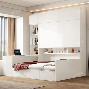 Solid Wood Wardrobe Bed Integrated Children's Bed for Boys and Girls Tatami One