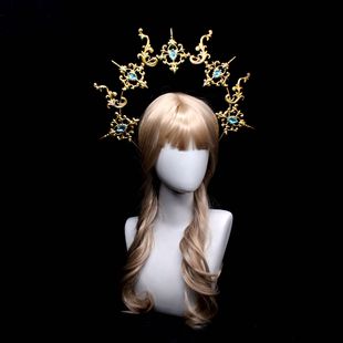 DIY Handmade Crown Headwear Material Bag Pregnant Women Photo Portrait Baroque Sun Aura Accessories Bag