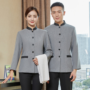Property cleaning work clothes long sleeve autumn and winter hospital cleaning aunt cleaner work clothes men's large size