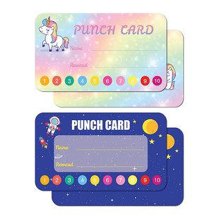 50 sheets/pack punch card, suitable for classroom, student behavior reward punch card, incentive punch card
