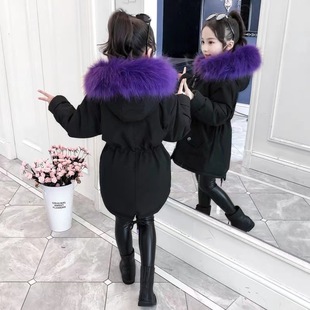 Girls' Winter Coat fleece-lined Thickened Girls' Cotton-padded Jacket Pike Clothing for Little Girls Fashionable Western Style 2023 New
