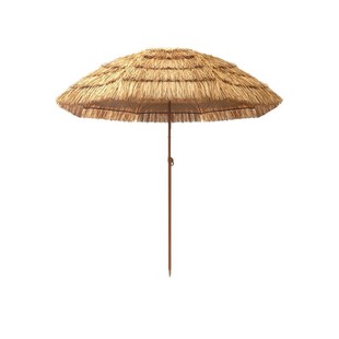 Outdoor Sunshade Umbrella Simulation Straw Thatch Umbrella Folding Beach Umbrella Courtyard Sunscreen Camping Villa Scenic Sun Umbrella