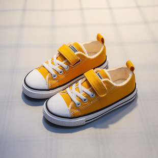Children's Canvas Shoes 2023 Winter New Arrival fleece-lined Velcro Net Red Cotton Shoes Boys' Board Shoes Girls' Warm Boots