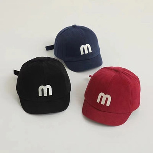 Baby hat spring and summer m cap cute Korean bear short-brimmed baseball cap baby travel sun hat
