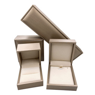 Brushed leather jewelry box ring box pendant box necklace box pu leather surface jewelry storage box