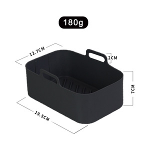 Silicone Air Fryer Baking Pan Rectangular Baking Pan Mat Air Fryer cilicone liners Double Basket