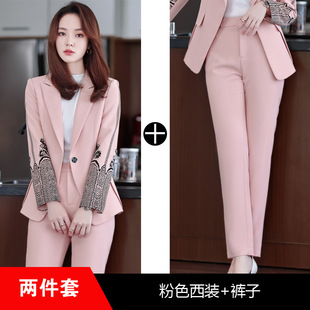 Sense of professional suit women's formal winter fashion slim tooling invoice year new suit two suit spring