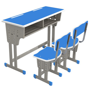 Wholesale Primary and Secondary School Students Desks and Chairs Training Courses Home Students Homework Steel Liftable Student Desks and Chairs
