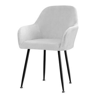 Cross-border velvet fabric curved high armrest chair cover thickened silver fox velvet four seasons elastic makeup chair cover