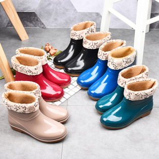 Cross-border Rain Boots Women's Low-tube Non-slip Fashion Kitchen Women's Rain Boots Short-tube Fashion Water Shoes Adult Water Shoes