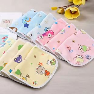 Baby Crystal Velvet Bib Autumn and Winter Waterproof Cartoon Bib Newborn Spring and Autumn Snap Buckle Slip Towel Baby Food Pocket