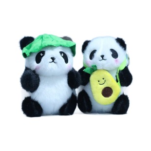 Cute Apogo Panda Pendant Plush Toy Giant Panda Doll Bag Hanging Doll Keychain Doll