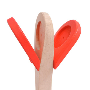Children's wooden hand Clapper castanet Orff percussion instrument 0-2 years old infant racket toy manufacturer