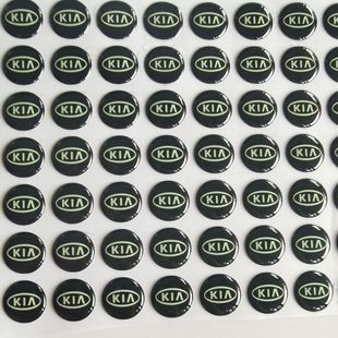 Luminous Car Logo Sticker Label Trademark Crystal Raised Car Label with Adhesive Backing Car Club Body Sticker