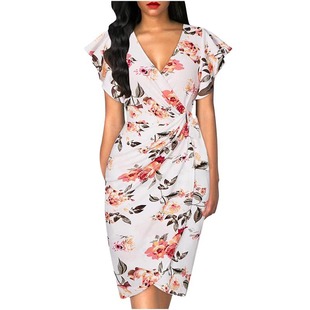 2023 Europe and the United States cross-border foreign trade sweet style temperament kink slim waist pleated solid color dress women