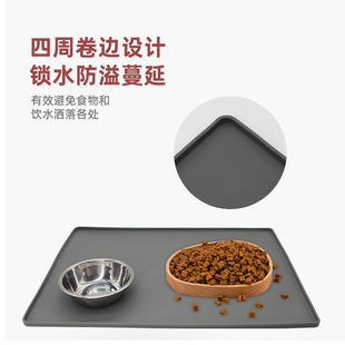 Wholesale 40*30cm cat bowl mat silicone non-slip dog placemat waterproof anti-overflow placemat pet feeding mat