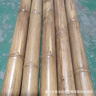 Factory Direct Sales Anhui Scenic Spot Hotel Ceiling Bamboo Mat Partition Decoration Simulated Bamboo Plastic Bamboo Pole Insect-proof and Mildew-proof