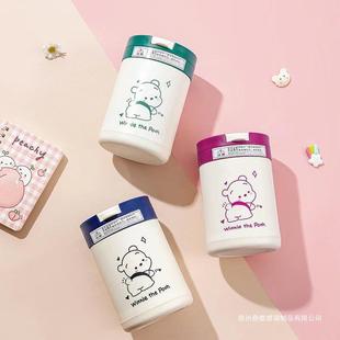 Новый стеклянный стакан с высоким значением офисная кофейная чашка студенческая чашка с водой медведь запечатанный герметичный стакан большой емкости