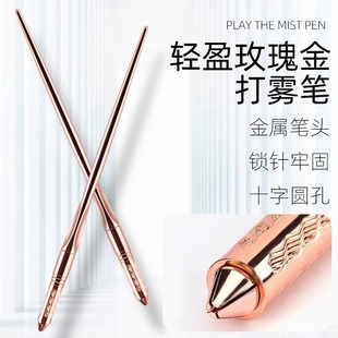 Embroidery Handmade Pen Semi-permanent Eyebrow Tattooing Water Fog Eyebrow Fog Pen God Needle Embroidery Pen Round Hole Three Round Needle High-grade Glass Gold