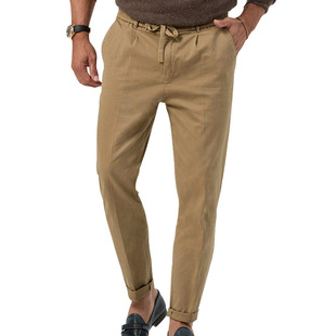 2023 Foreign Trade plus size Casual Pants Men's Trendy Business Casual Pants Spring and Autumn New Straight Solid Color Pants Men's Wear
