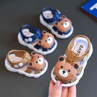 New Toe Children's Sandals Summer Boys Baby Baby 0-3 Years Old Non-slip Soft Bottom Home Wear Toddler Shoes