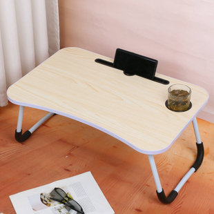 Card Slot Cup Holder Bed Table Simple Laptop Folding Table Student Dormitory Home Office Lazy Table