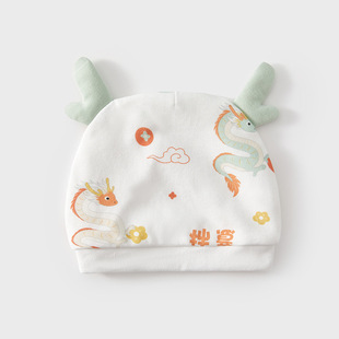 Baby Hat Autumn and Winter Pure Cotton Newborn Baby Spring and Autumn Halogen Door Hat Chinese Style Baby Cute Fetal Hat
