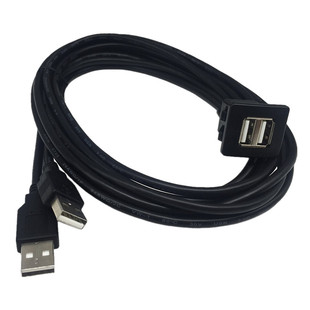 Двойной порт USB2.0 делает линию Usb водостотьким расширения приборной панели автомобиля тональнозвуковую для раковины 1M ABS автомобиля