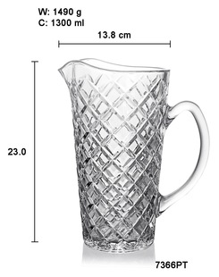 Household Glass Cold Water Kettle Cold Water Kettle Large Capacity Lemonade Open Drink Pot with Handle Fruit Juice Pot
