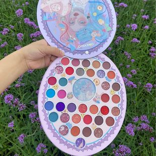 Foreign trade cross-border new Magic Girl pattern 38 color eyeshadow plate Matte Pearlescent integrated makeup plate for export