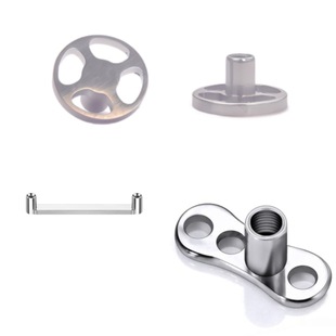F136 titanium alloy 3-hole buried bone nail right angle buried nail clavicle subcutaneous puncture jewelry accessories manual mirror polishing